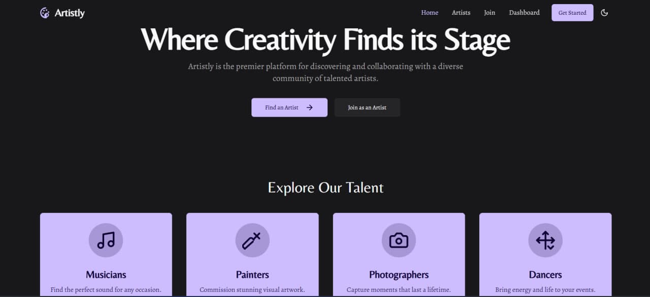 Artistly.com – Performing Artist Booking Platform
